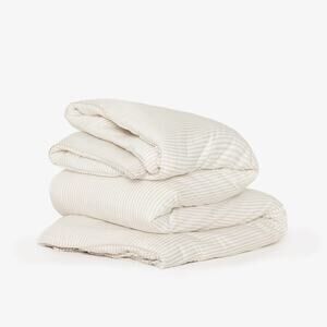 Buffy Duvet Cover 100% Eucalyptus Soft Skin Friendly Full Queen Gray Stripe NEW